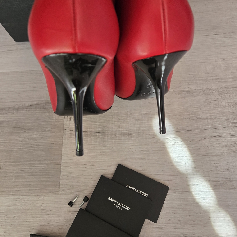Red Stiletto Ankle Boots - Picture 11 of 15